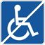 Inaccessible aux handicapés